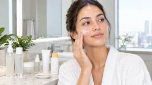 Skincare routine for dry and oily combination skin