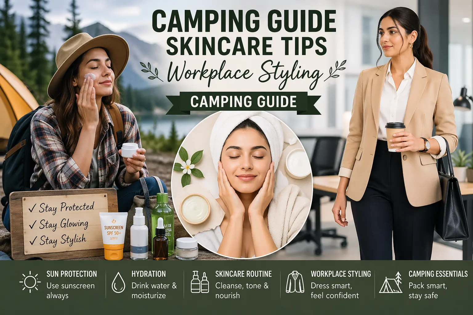 camping guide skincare tips workplace styling camping guide outdoor skincare routine