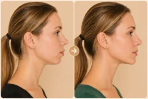 Double Jaw Surgery before and after facial transformation