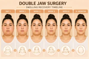 Double jaw surgery swelling recovery timeline