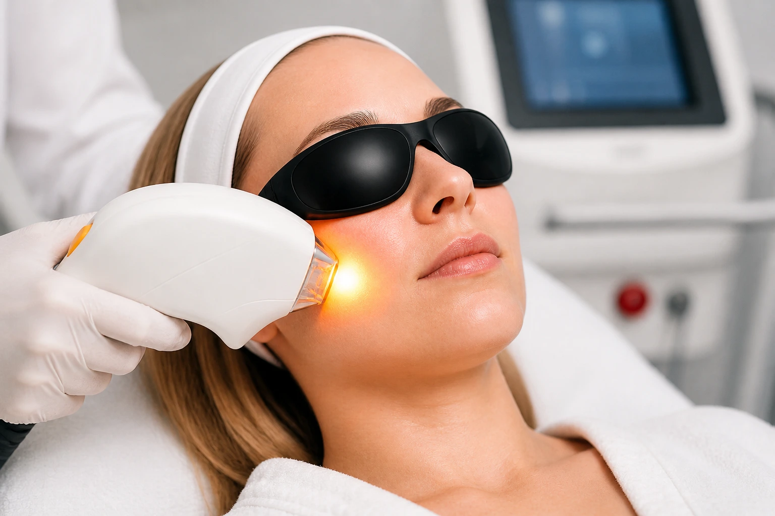 ipl treatment for rosacea facial procedure with IPL device