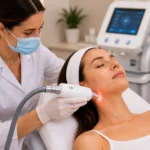 best laser for skin tightening​ treatment on jawline in professional clinic