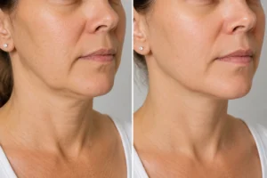 laser skin tightening before and after lower face and neck tightening results