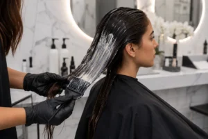 Professional Hair Botox Treatment application process in NYC clinic