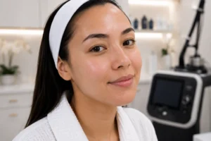 Healthy glowing skin after carbon peel laser treatment in NYC