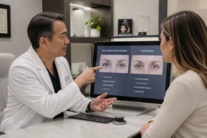 Comparison of Upneeq and eyelid surgery for treating mild acquired ptosis