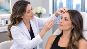 Personalized consultation before brow lift botox treatment