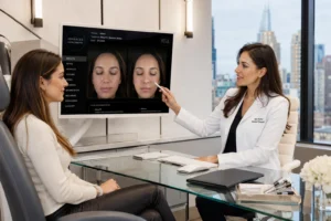 Personalized carbon facial consultation with aesthetic physician in NYC