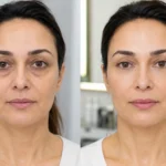 Sunken eyes before and after professional aesthetic consultation
