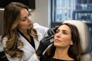 Dermal filler treatment for sunken eyes