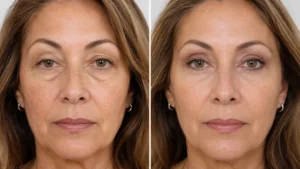 Blepharoplasty before and after eyelid surgery results