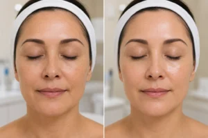 Skin rejuvenation after professional beauty services