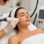 Laser skin resurfacing treatment performed by a medical aesthetics specialist to improve skin texture, tone, and overall skin rejuvenation