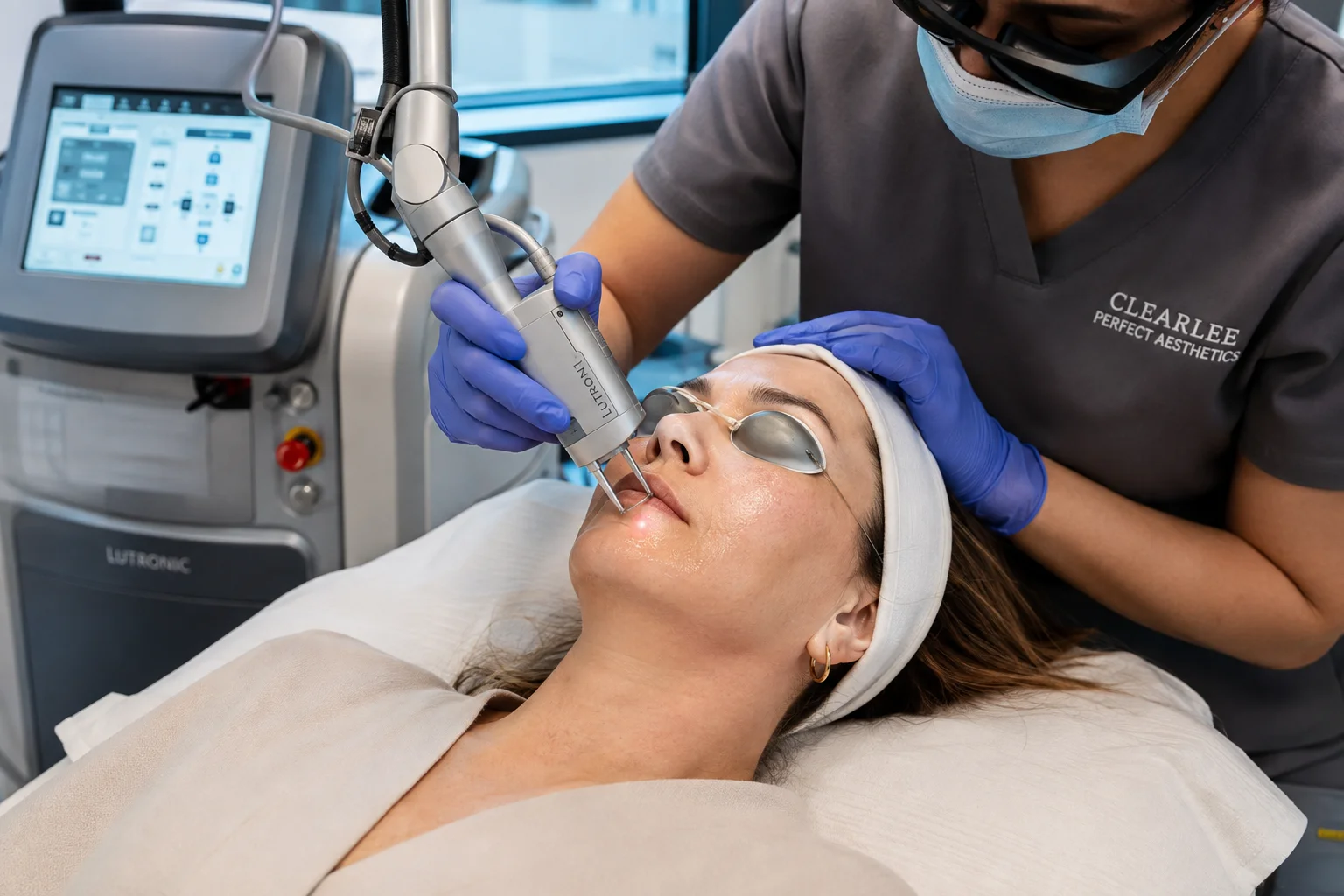 Ablative CO2 laser resurfacing treatment for facial skin