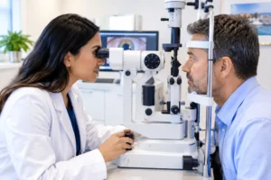 Comprehensive eye examination at an Annapolis eye care clinic