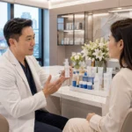 Luxury medical aesthetics consultation room in Flushing, Queens, NYC.