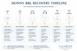 Recovery timeline chart for skinny BBL patients