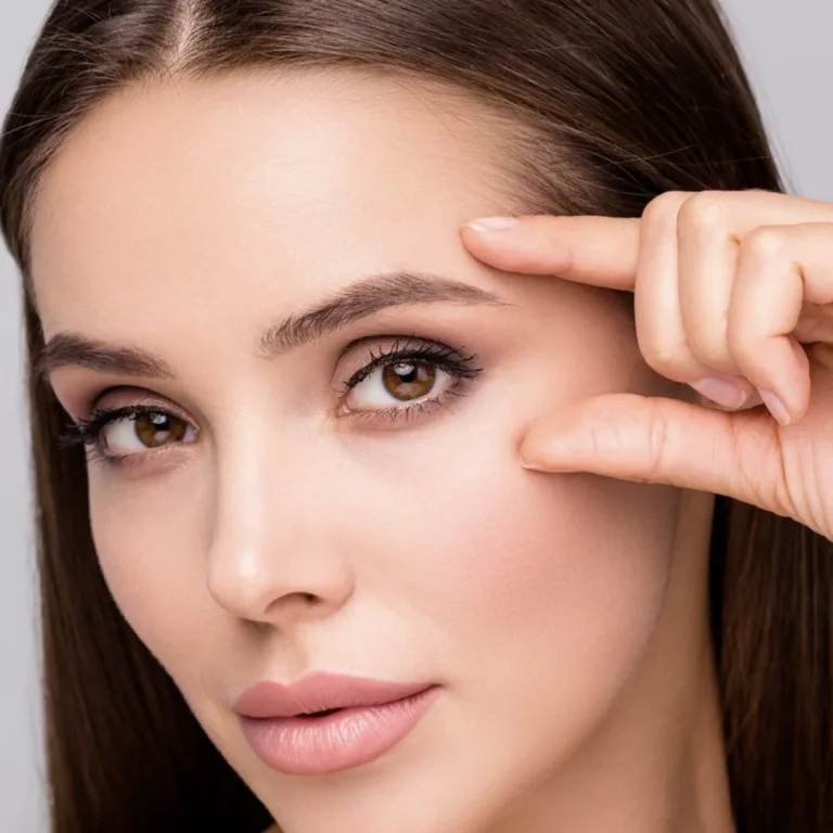 Botox brow lift injection points on forehead diagram