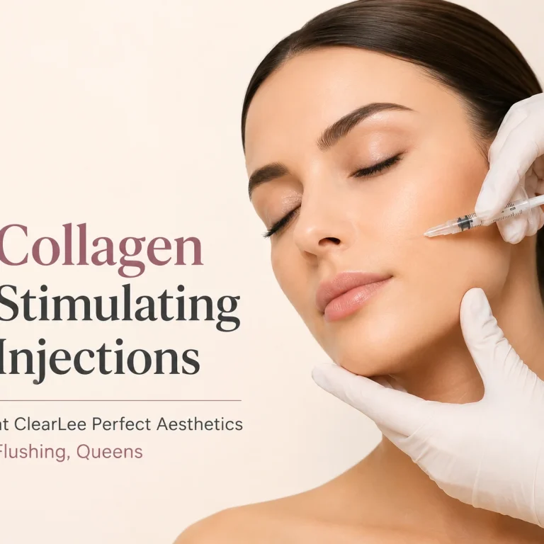 Collagen stimulating injections treatment at ClearLee Perfect Aesthetics in Flushing Queens.
