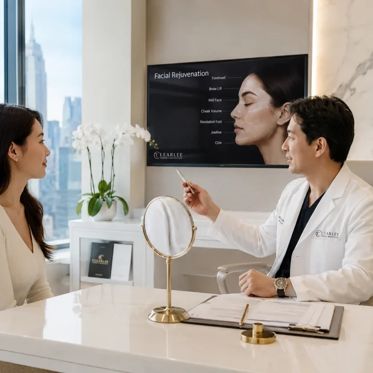 Endoscopic mid face lift consultation at NYC aesthetic clinic