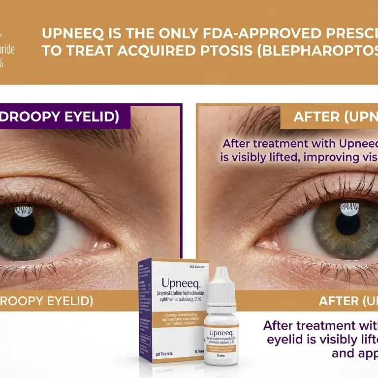 Upneeq treatment for droopy eyelids